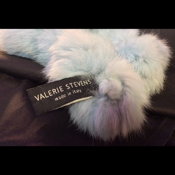 Women’s Baby Blue Rabbit FurWinter/Dress Scarf - Picture 4 of 5